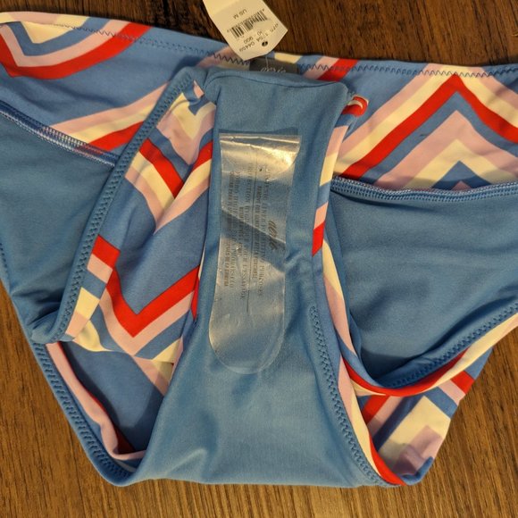 Aerie Baby Blue with Strips Bikini Top and Bottom - New with Tags - Picture 9 of 9